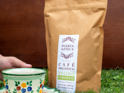 Café orgánico Puerta Azteca Americano Molido 500 g