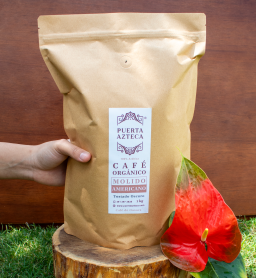 Café orgánico Puerta Azteca Americano Molido 500 g