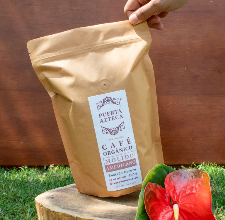 Café orgánico Puerta Azteca Europeo Grano 1kg